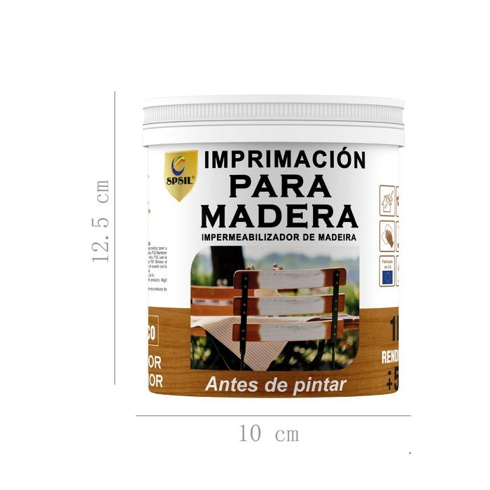 Impremacion para madera 750ml base agua Blanco