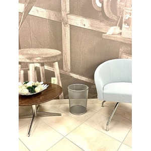Papelera Malla Metalica, Cesto basura redondo metálico 12 Litros