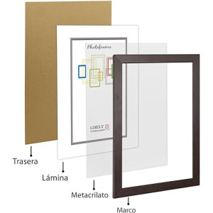Marco de Fotos Grande 40x60cm (Wengué) MOD-254 | Hecho de Madera | Ancho de Bastidor 1,20cm