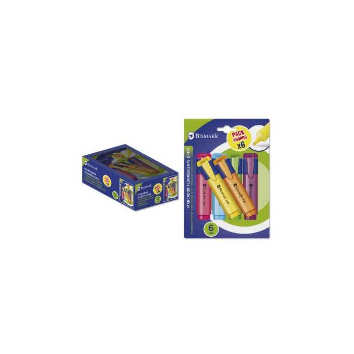 Rotulador fluorescente neon blister 6u. - Plasticosur, Bismark
