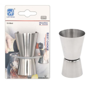 Vaso Medidor de Cócteles, Vaso Medidor Cocktail Double Acero Inoxidable 20 y 40 ml,