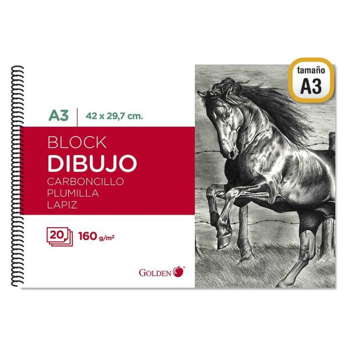 Cuaderno Bloc de Dibujo A3 GOLDEN