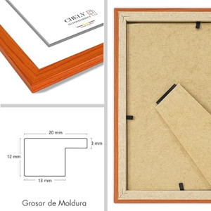 Marco de Foto 20x30cm (Cerezo) MOD-254 Hecho de Madera, Ancho de moldura 2cm