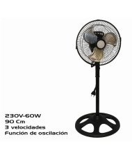 Ventilador De Pie 25cm Negro