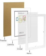 Marcos Diplomas 9x13cm (Blanco) 1 Uds