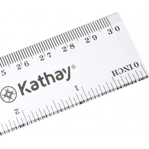Kathay 86420200. Regla de Plástico, 30cm, Transparente, Perfectas para Uso Escolar