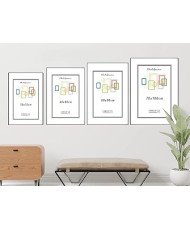 Marco de fotos 70x100cm MOD 312 Negro Cuadro de pared ideal para fotos y diplomas