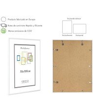 Marco de fotos 70x100cm MOD 316 Blanco Cuadro de pared ideal para fotos y diplomas