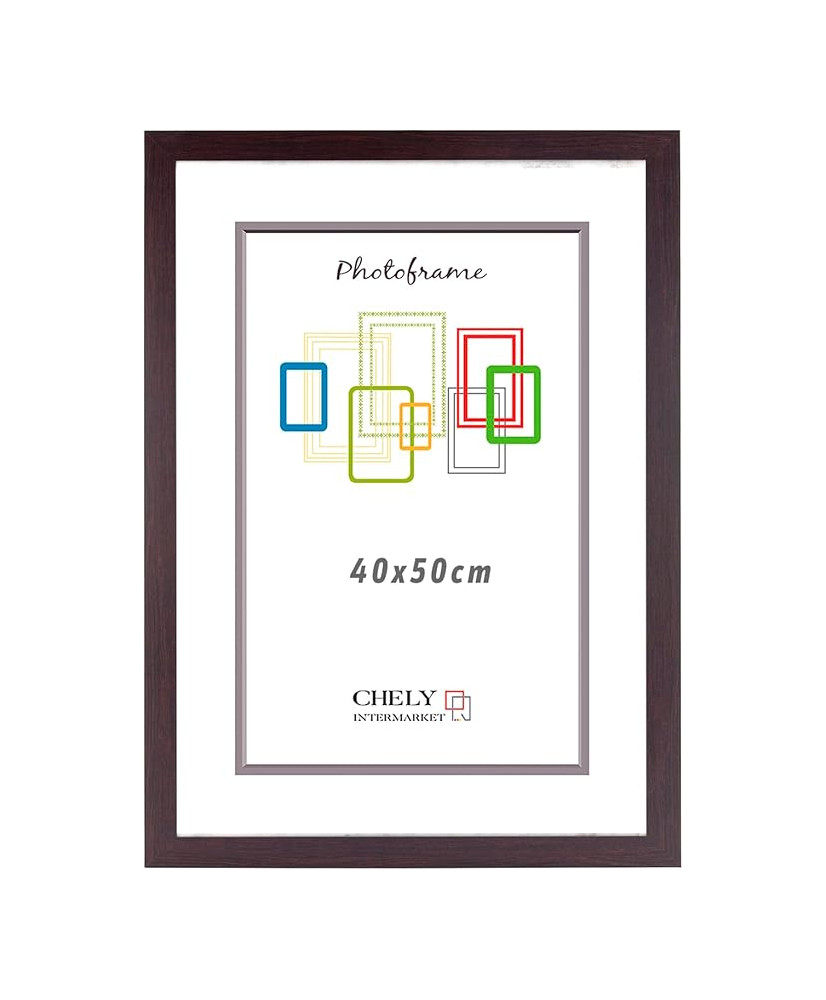 Marco de Foto 40x50cm (Wengué) MOD-254 Hecho de Madera, Ancho de moldura 2cm