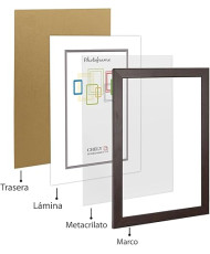 Marco de Foto 40x50cm (Wengué) MOD-254 Hecho de Madera, Ancho de moldura 2cm