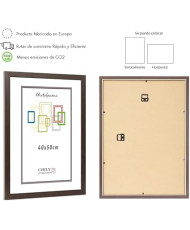 Marco de Foto 40x50cm (Wengué) MOD-254 Hecho de Madera, Ancho de moldura 2cm