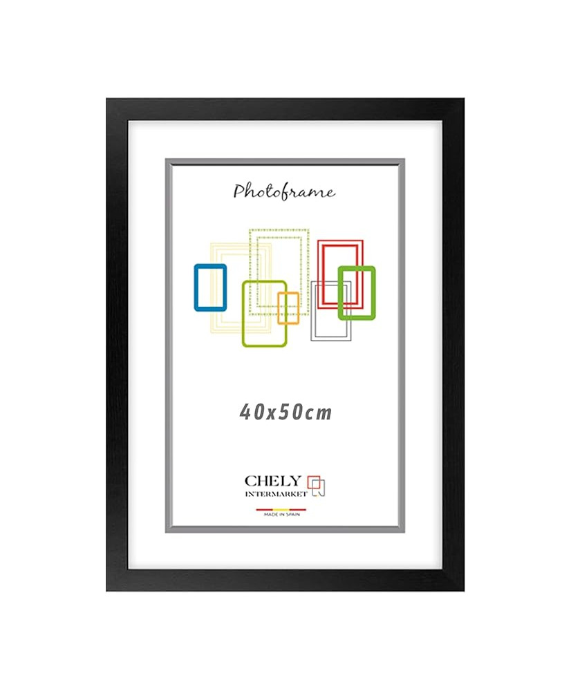 Marco de Fotos 40x50 cm (Negro) MOD-272 Estilo galería | Marco de Madera para Decoración de Casa