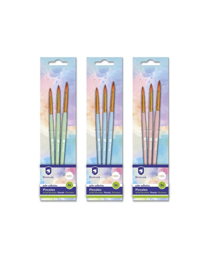 SET 3 PINCELES PASTEL