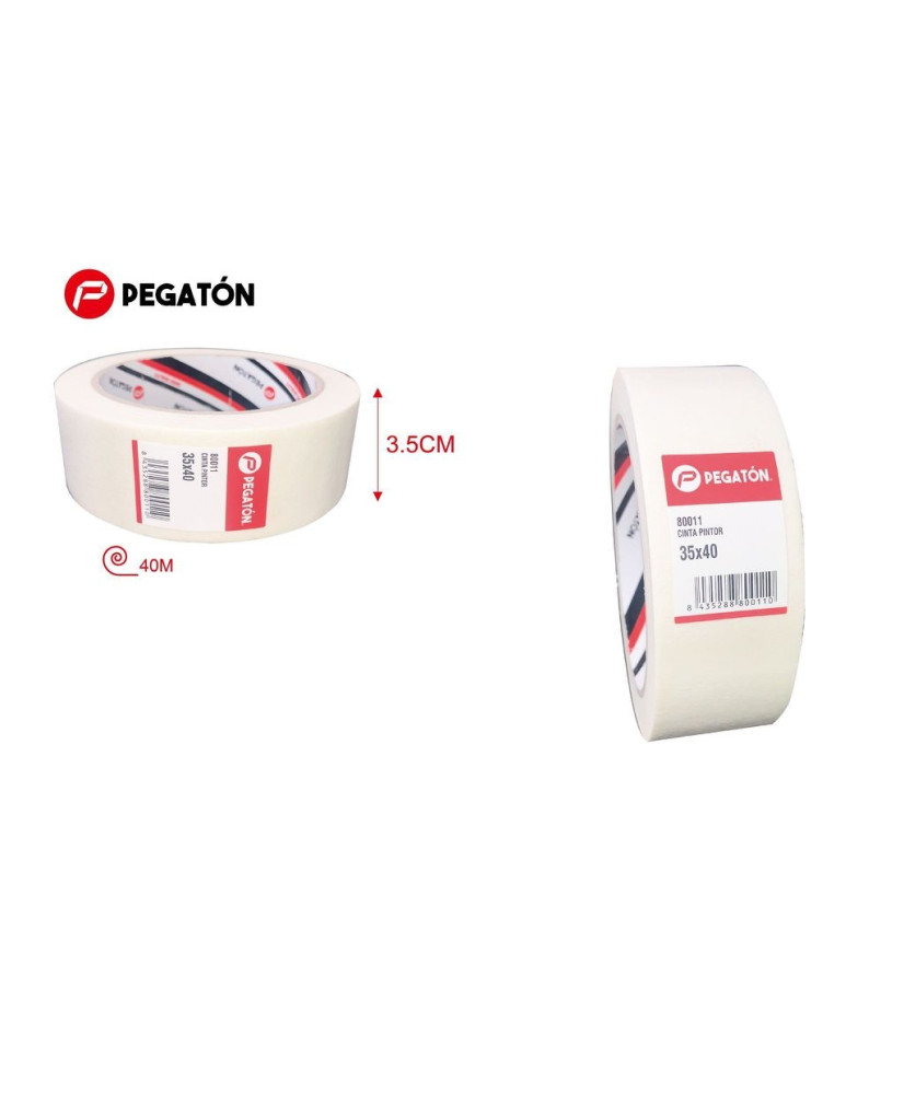 Cinta De Carrocero Para Pintar Y Enmascarar 35mm X 40M(Pack De 6 )