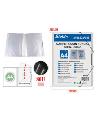 Carpeta Clasificadora 80 Fundas Con Portada Personalizable A4