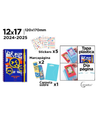 Agenda Escolar Dia Pagina Tapa palstico 12x17cm A6