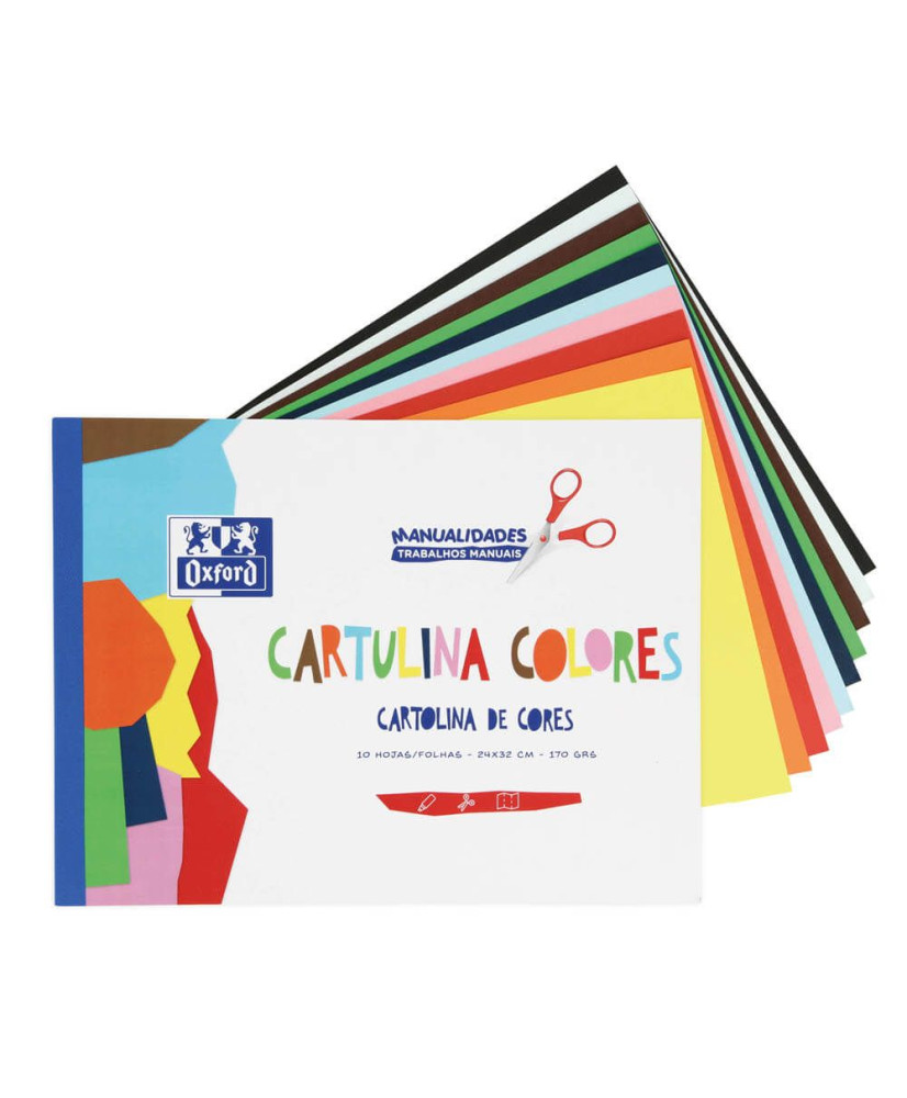 Bloc De Cartulinas De Colores Oxford 10 Hojas