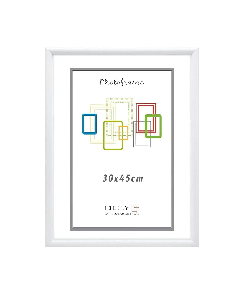 Marco de fotos 30x45cm MOD 316 Blanco Cuadro de pared ideal para fotos y diplomas