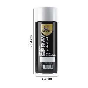 SPSIL Pintura Spray 400ml,( Blanco Mate 8575, Paquete de 1 )Spray Acrílico para Metal / Madera / Plástico