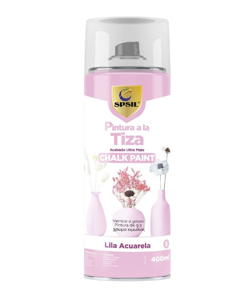 Pintura Spray a la Tiza Color Pastel Acabado Ultra Mate - Lila Acuarela 400ml