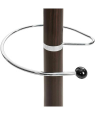 Perchero De Pie Base Mármol 14 Ganchos Giratorio 360° Colgador Metálico Ropa Sombrero Abrigos 176x36cm Marron