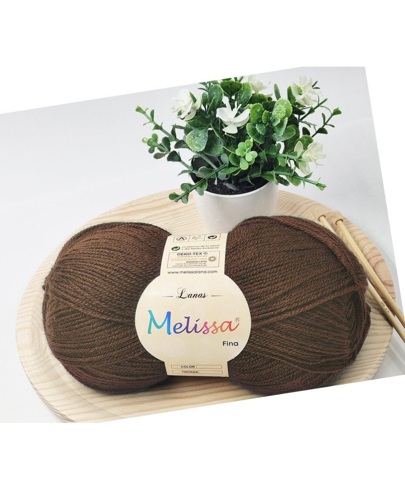 Melissa Lana Fina Hilo 100% Acrilico Ovillo de Lana (1u * 100g) Premium para DIY Tejer y Ganchillo,350m
