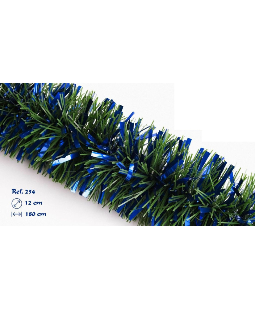 Guirnalda De Navidad Extra Grueso 12CMx1.8M Verde-Azul