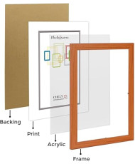 Marco de Foto 40x50cm (Cerezo) MOD-254 Hecho de Madera, Ancho de moldura 2cm