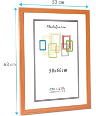 Marco de Foto 50x60cm (Cerezo) MOD-254 Hecho de Madera, Ancho de moldura 2cm