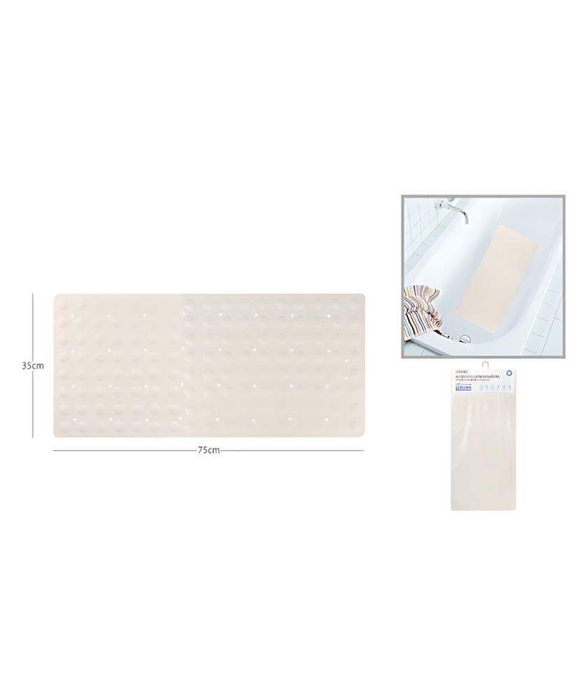 Alfombra De Bañera Antideslizante, 35x75cm 770g