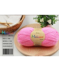 Melissa Hilo 100% Acrilico Ovillo de Lana Gruesa 115m 100g para DIY Tejer y Ganchillo, Certificado OEKO-TEX Standard 100