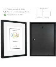 CHELY INTERMARKET Marco con paspartu 40x50cm (Int 30x40cm) Blanco MOD 351 cuadro ideal para fotos