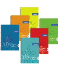 Campus - Cuadernos A4 Cuadrícula Pauta 3x3mm, Tapa Dura, 80 hojas, Pack de 6 blocs