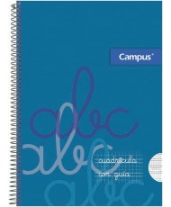 Campus - Cuadernos A4 Cuadrícula Pauta 4x4mm, Tapa Polipropileno, 80 hojas, Pack de 6 blocs
