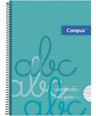 Campus - Cuadernos A4 Cuadrícula Pauta 4x4mm, Tapa Polipropileno, 80 hojas, Pack de 6 blocs