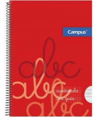 Campus - Cuadernos A4 Cuadrícula Pauta 4x4mm, Tapa Polipropileno, 80 hojas, Pack de 6 blocs