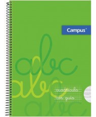 Campus - Cuadernos A4 Cuadrícula Pauta 4x4mm, Tapa Polipropileno, 80 hojas, Pack de 6 blocs