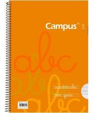 Campus - Cuadernos A4 Cuadrícula Pauta 3x3mm, Tapa Básica, 80 hojas, Pack de 6 blocs