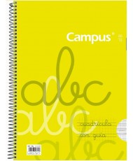 Campus - Cuadernos A4 Cuadrícula Pauta 3x3mm, Tapa Básica, 80 hojas, Pack de 6 blocs
