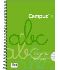 Campus - Cuadernos A4 Cuadrícula Pauta 3x3mm, Tapa Básica, 80 hojas, Pack de 6 blocs