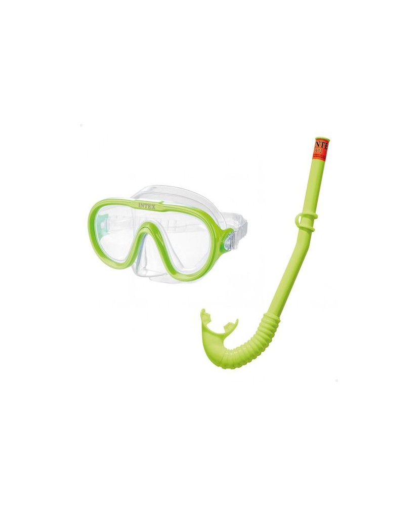 Intex Tubo y máscara de Buceo policarbonato Surf Rider +8 años