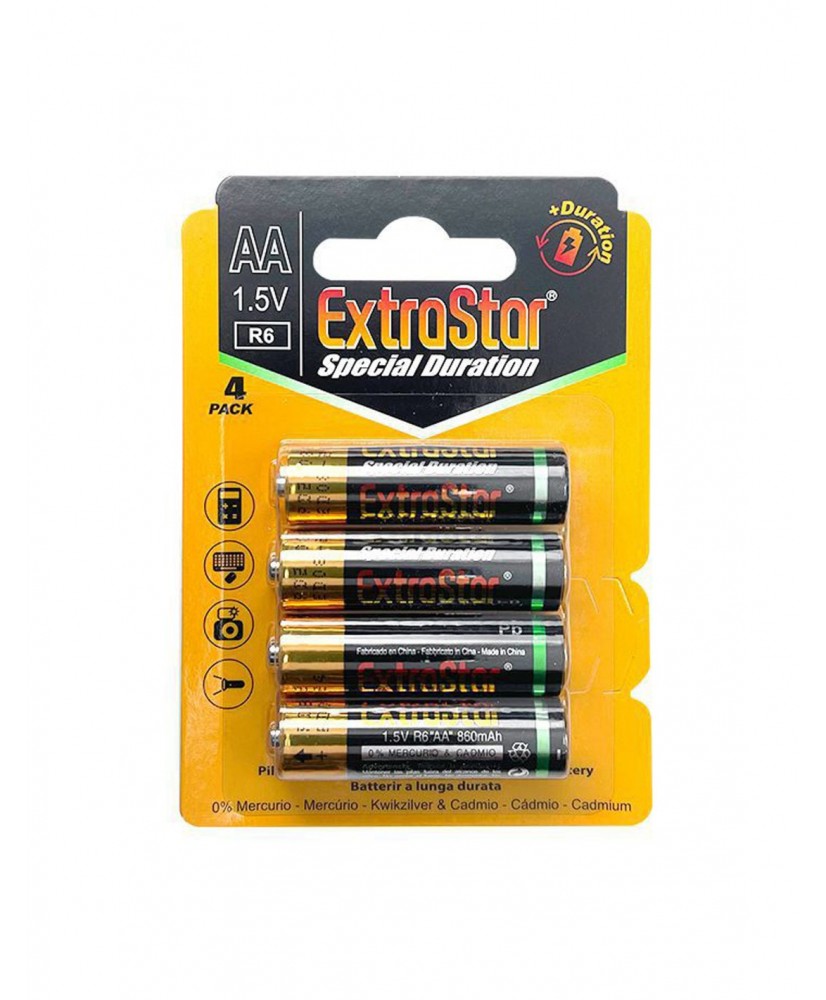 PILAS (EXTRASTAR) AA 1.5V BLISTER 4 PIEZAS