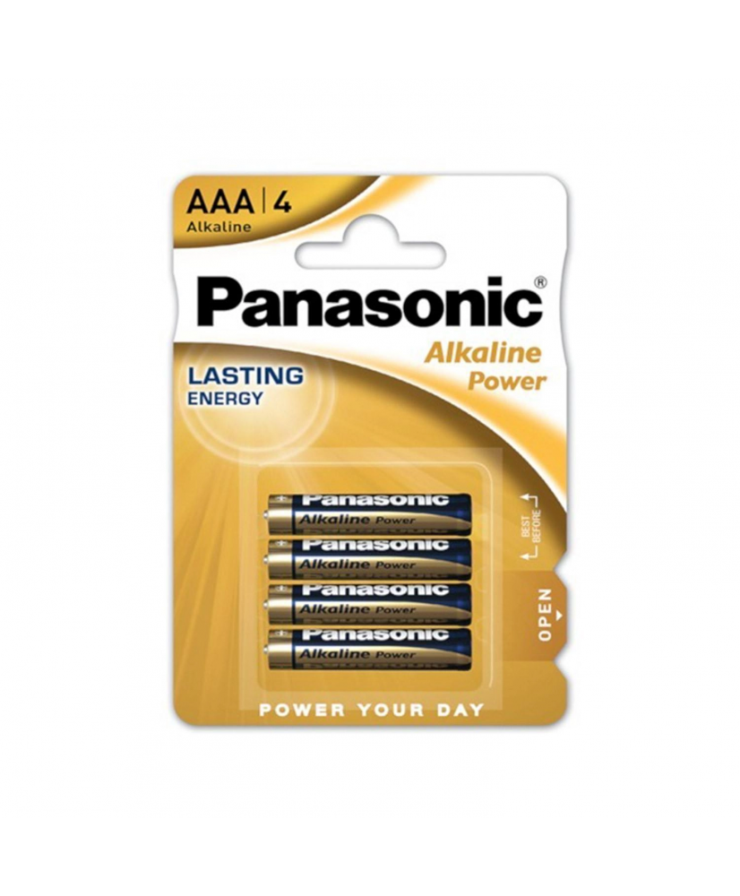 Blíster 4 Pilas Alcalinas 1,5V PANASONIC AAA LR03
