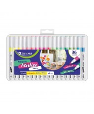 Rotulador acrílico metalizado 36 colores