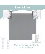 Estor Enrollable Opaco Gris 60-150cm x 180 cm