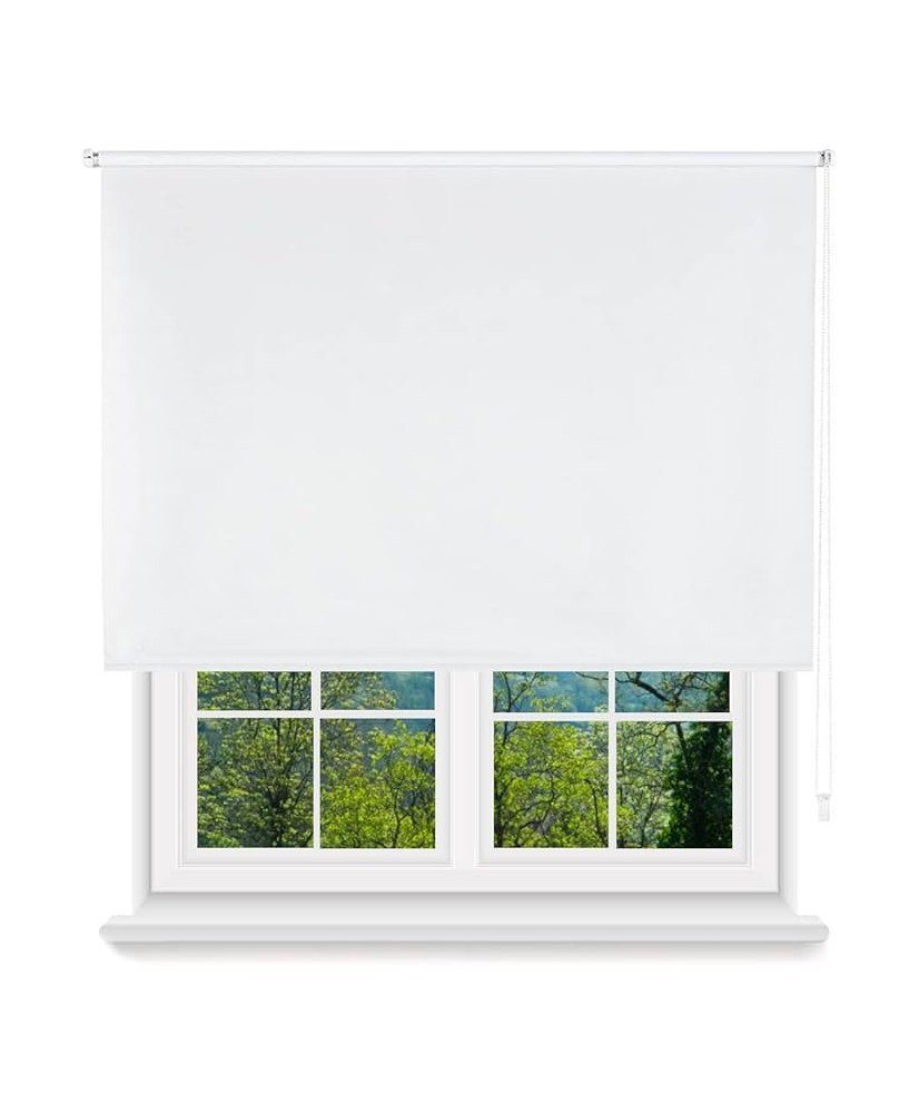 Estor Enrollable Opaco Blanco 60-150cm x 180 cm