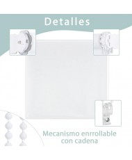 Estor Enrollable Opaco Blanco 60-150cm x 180 cm