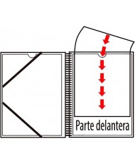 Carpeta Clasificadora con Espiral, Fundas de Plástico, 60 Fundas Negro A4,