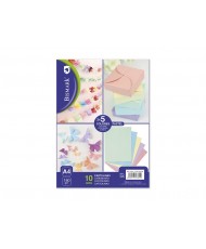 Bismark Pack de 10 Cartulinas 180 g m² - Tamaño A4 - Colores Pastel Surtidos