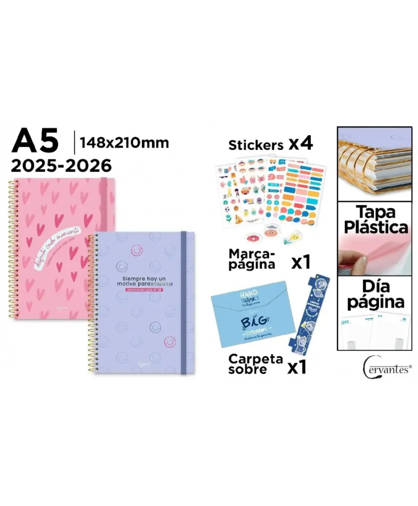AGENDA ESCOLAR 2025-26 A5 DÍA PÁGINA